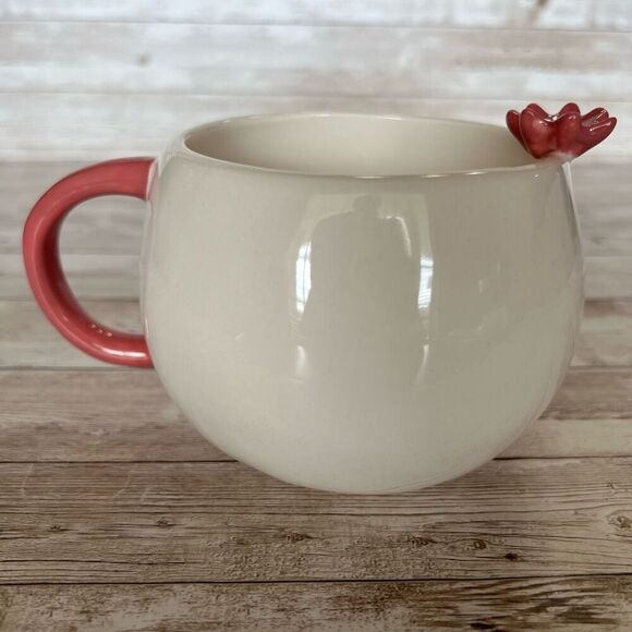 Rae Dunn Artisan Collection by Magenta Coffee Mug Crown Queen Cream Pink Ceramic - Picture 6 of 10